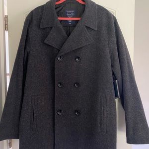 NWT Men’s Roundtree and Yorke Wool Peacoat. Size XL.